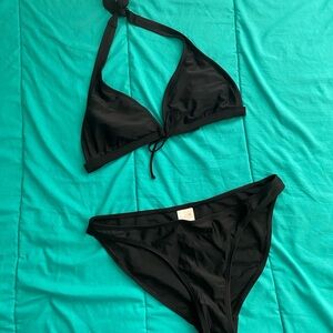 Black Bodyglove Bikini Top(M) and Bottoms(L) Set